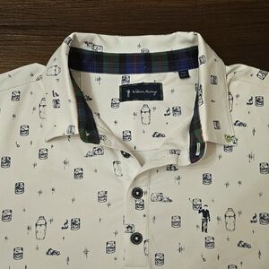 William Murray Womens Golf Polo Cocktail Shakers & Old Fashioneds Size S Stretch